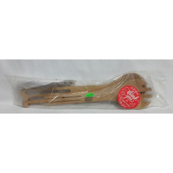 Pampered Chef Interlocking Bamboo Serving Tongs #2297 New Sealed Bag - Picture 2 of 8